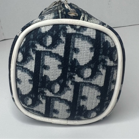 Christian Dior Vintage Blue Trotter Monogram Toiletry Pouch/Makeup Bag| PRELOVED - Picture 5 of 13